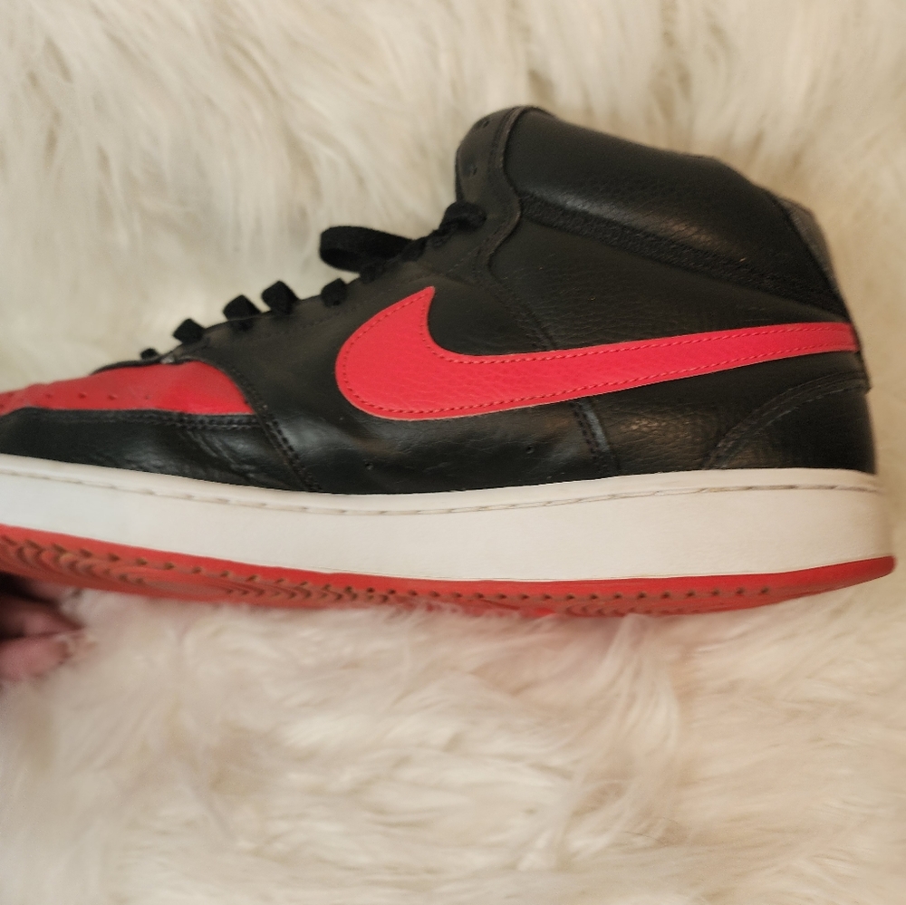 Nike Court Vision Mid Black Red Size 11 - Picture 2 of 9